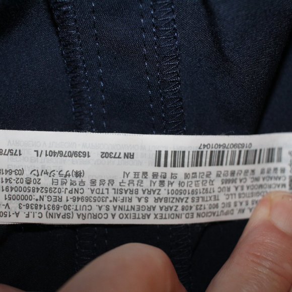 Zara Basic Navy Shirt with Gold Buttons Size L - Picture 8 of 10